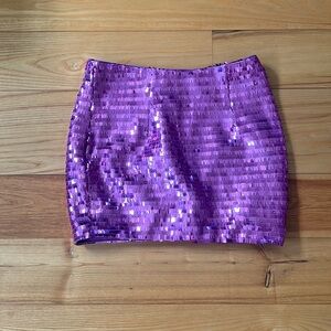 Boohoo fuchsia sequin skirt